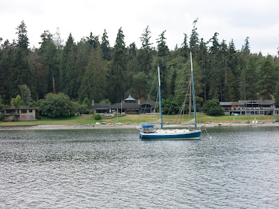 This serene view of Bainbridge Island was our setting for supper.