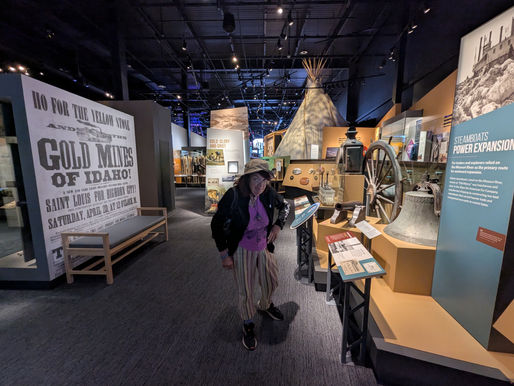 Montana Homeland Gallery entrance with people and displays