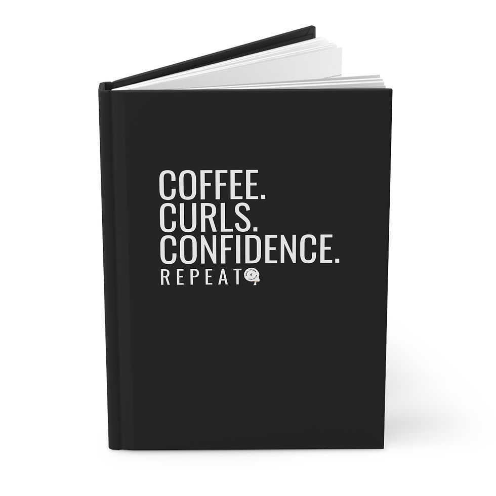 Thumbnail: Coffee, Curls, Confidence Hardcover Journal Matte