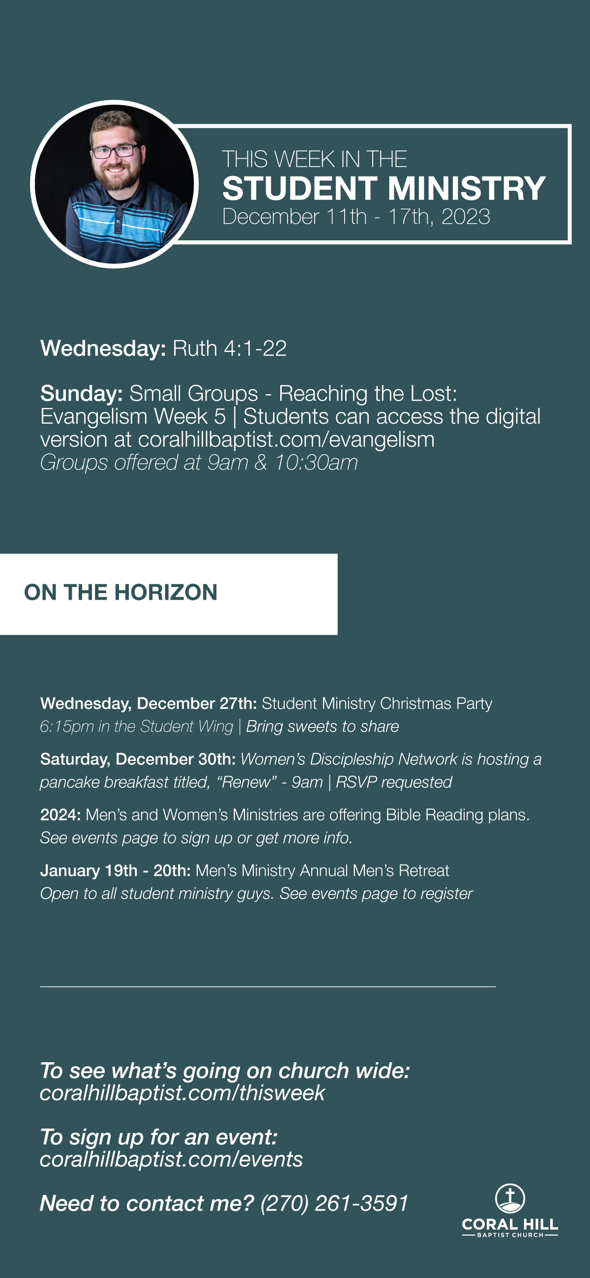 Coral Hill Baptist This Week