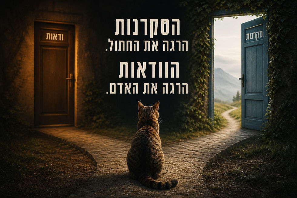 הסקרנות הרגה את החתול או הוודאות הרגה את האדם