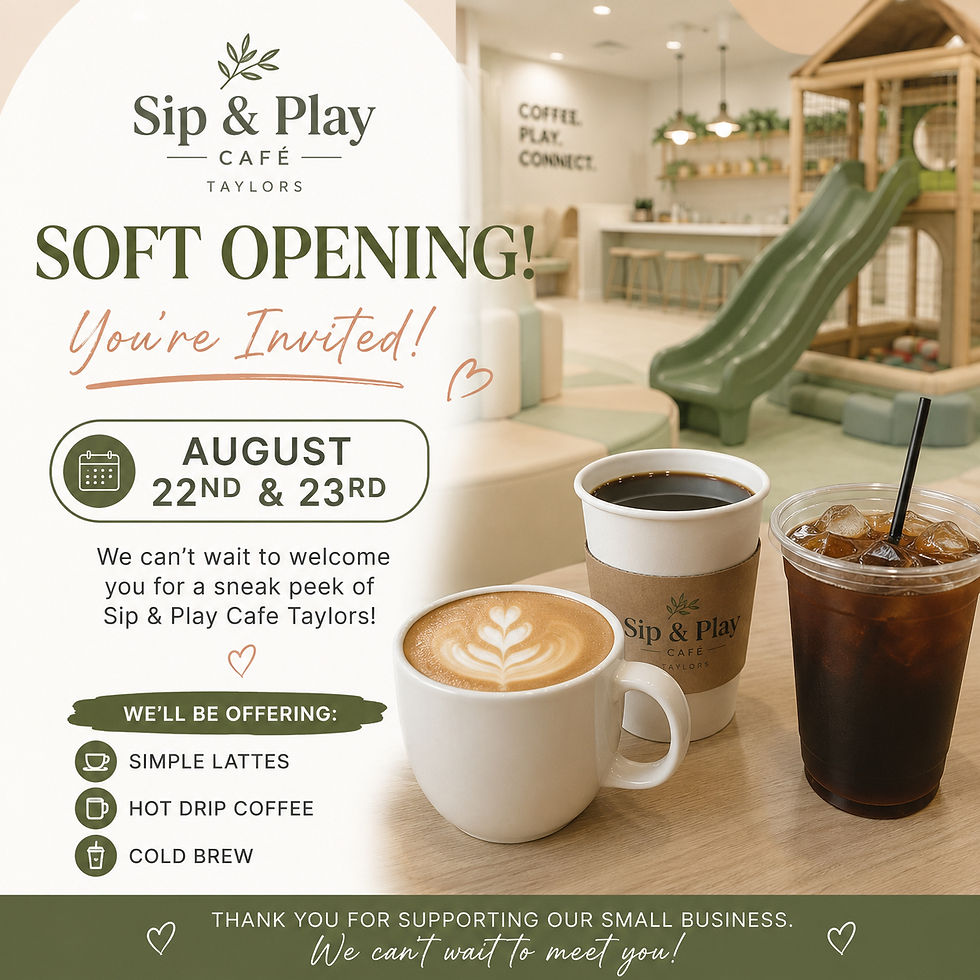 Sip and Play Cafe Soft Opening