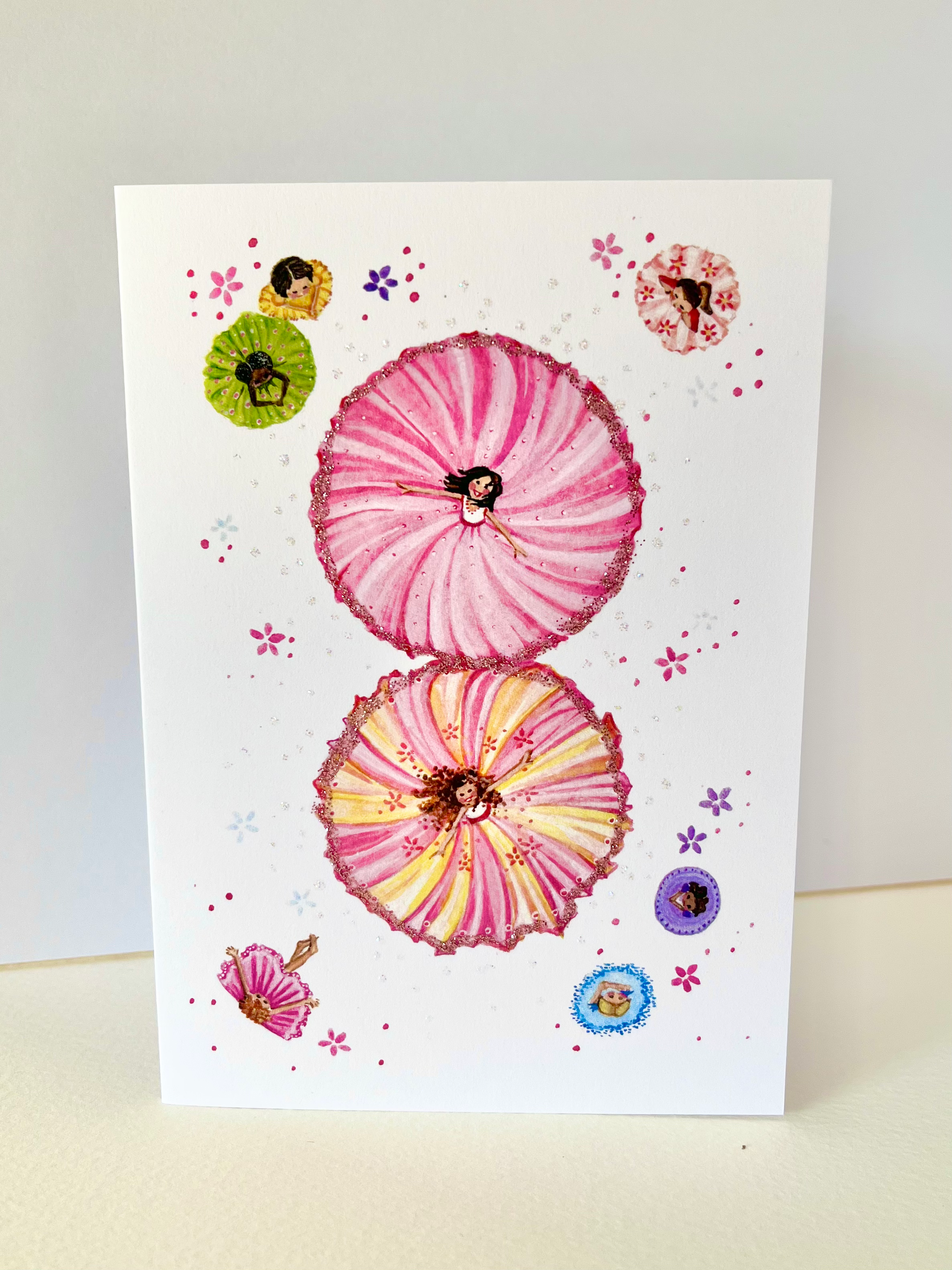 Twirling Princesses Age 8 Birthday Card