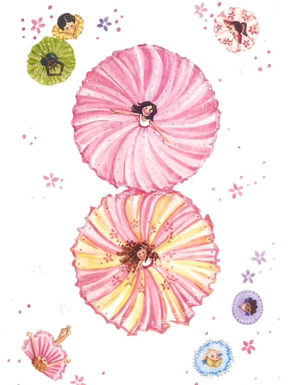 Thumbnail: Twirling Princesses Age 8 Birthday Card