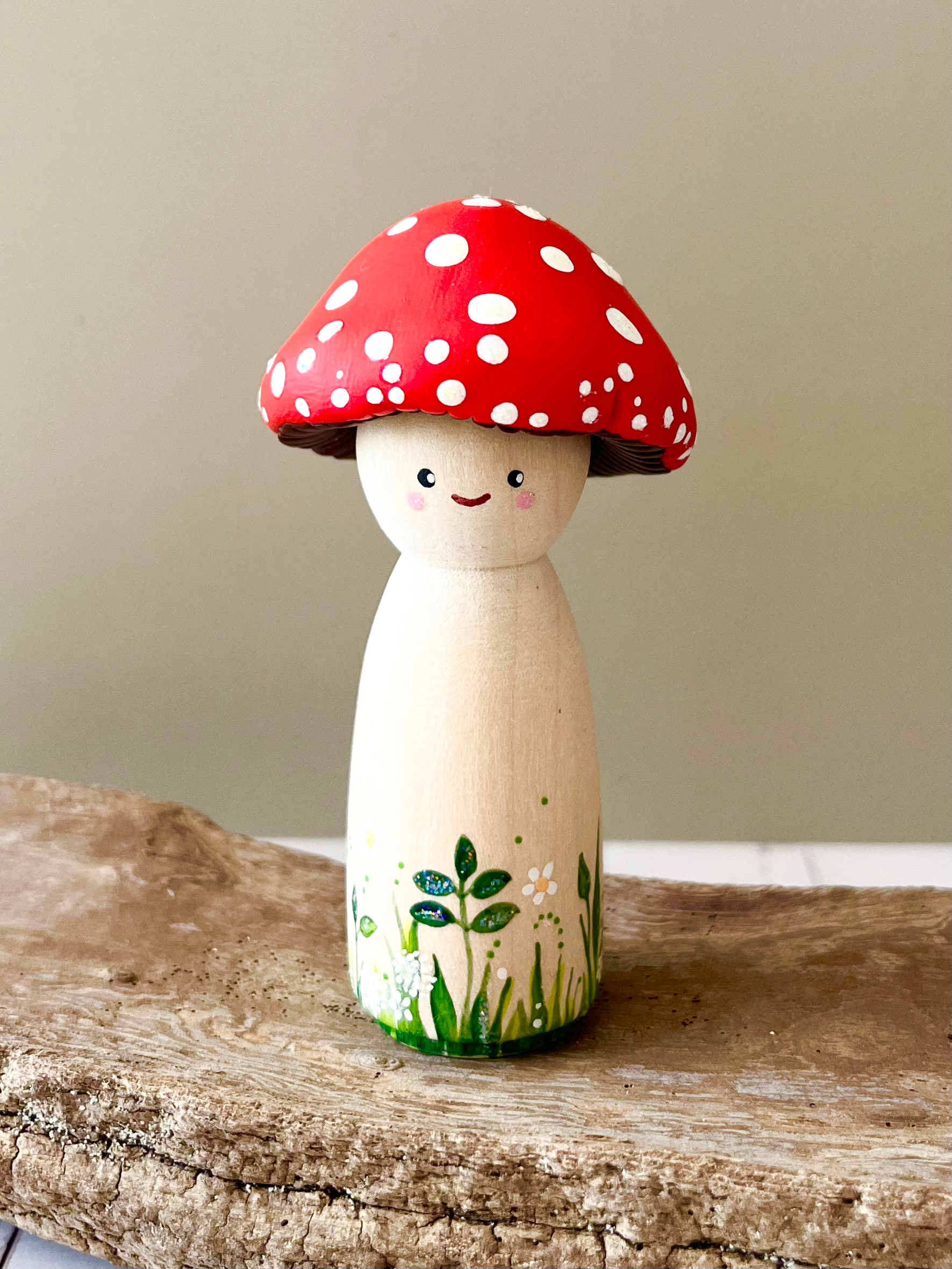 Pippy Puffcap - Hand Painted Toadstool Person