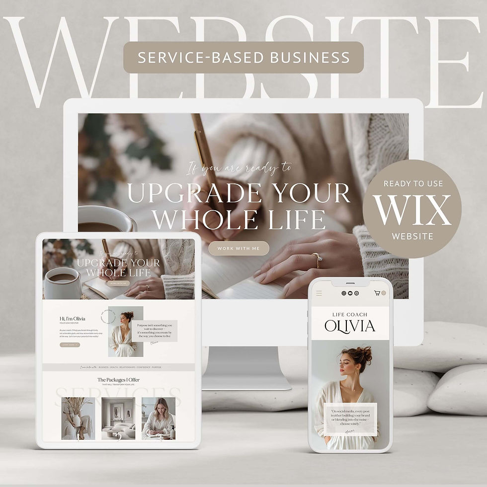Wix website for coaching business Wix template for service-based business