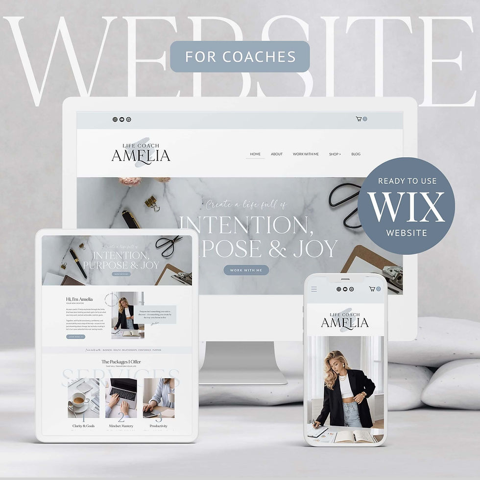 Wix website template, business coaching website, Wix theme