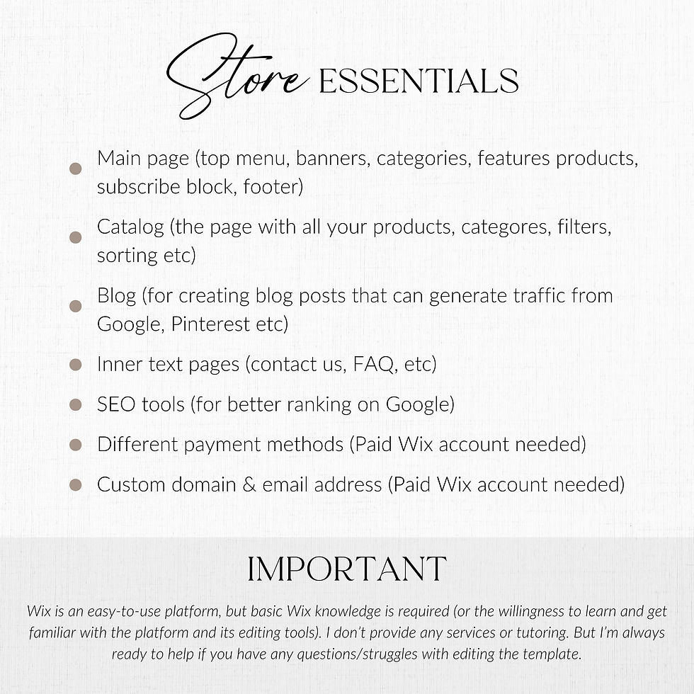 Thumbnail: Dark E-commerce Wix Website
