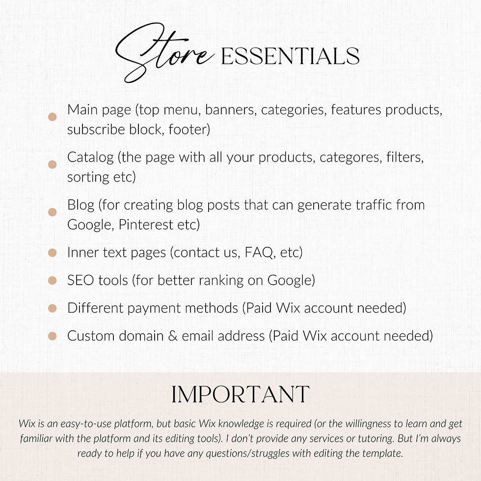 Thumbnail: Boho E-commerce Wix Website