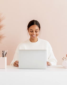 woman-is-sitting-desk-with-laptop-potted