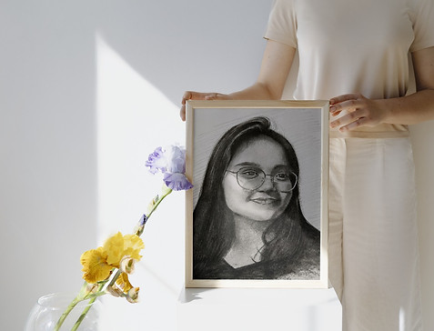 A3 size single realistic  portrait 