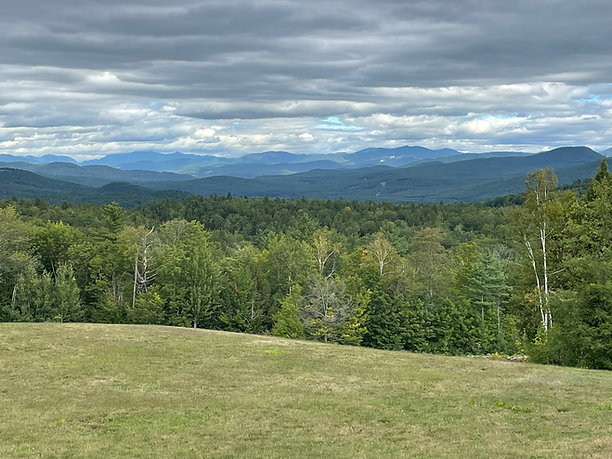 Looking north at the mountains in Central New Hampshire