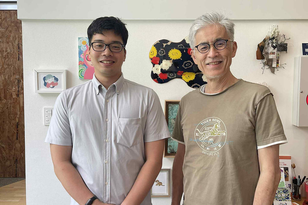 大谷さん(左)と生態会ライター中野