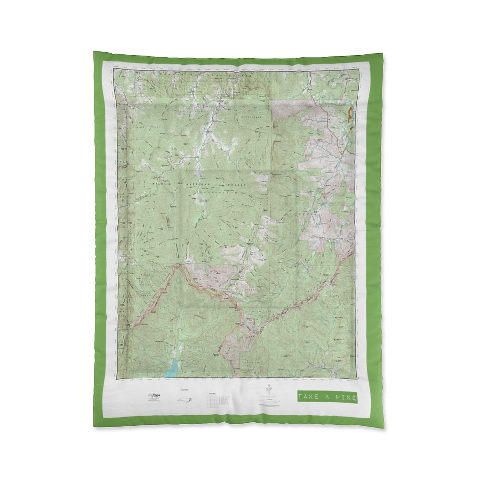 Mt Mitchell Topography Comforter - Take A Hike