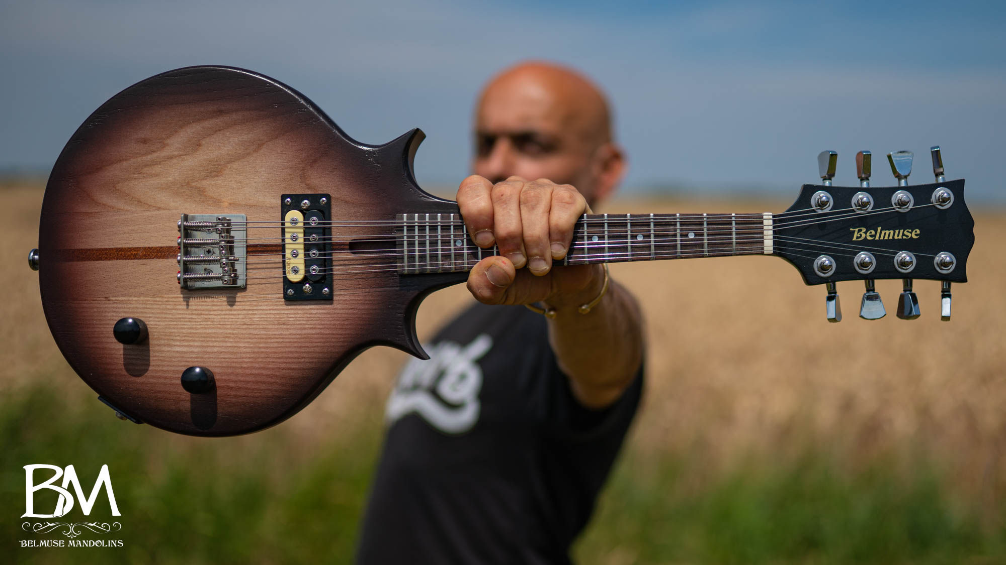EM-190 8 String Thru-Neck Electric Mandolin Solid Body eMando