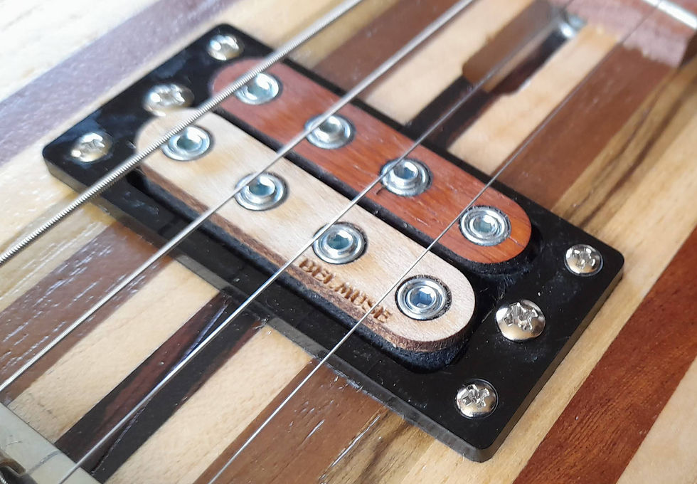 Thumbnail: Belmuse 4 String Boutique Handwound Humbucker Pickup Mandolin eMando Uke