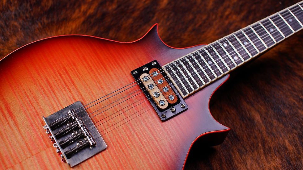 Thumbnail: EM-190 8 String Flame Maple Custom Electric Mandolin Solid Body eMando