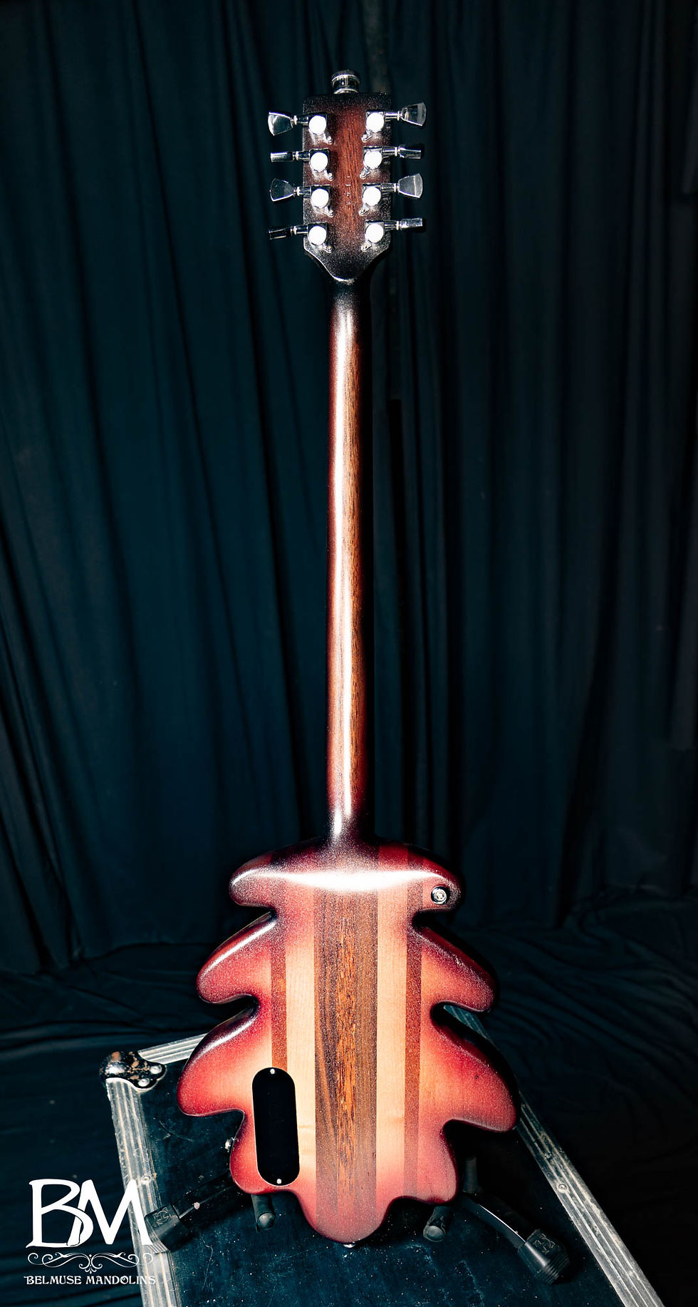 Thumbnail: Bouzouki 8 String Custom Oakleaf Electric Solid Body Bouzouki