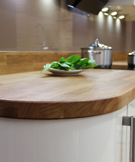 Solid Oak Worktop - Curved