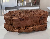 Dairy-free and gluten-free protein chocolate banana bread with dairy-free chocolate chips