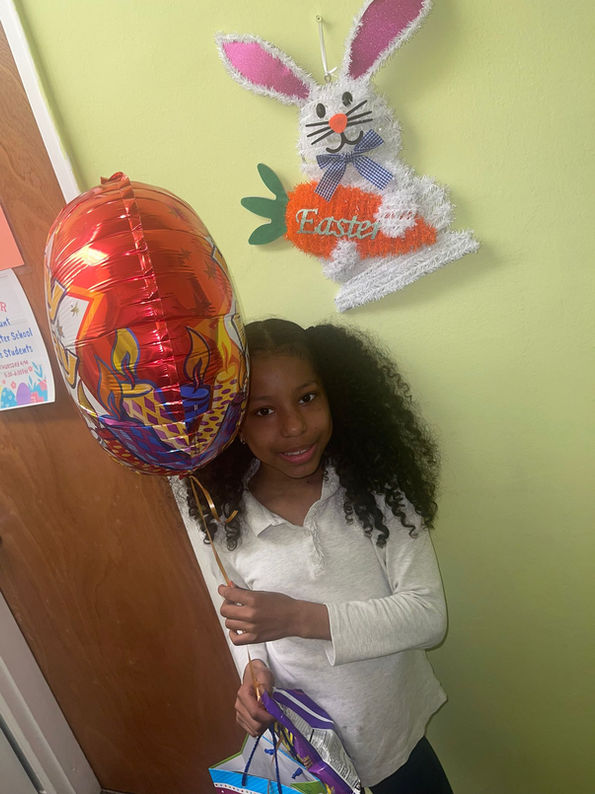 A student is celebrating her birthday