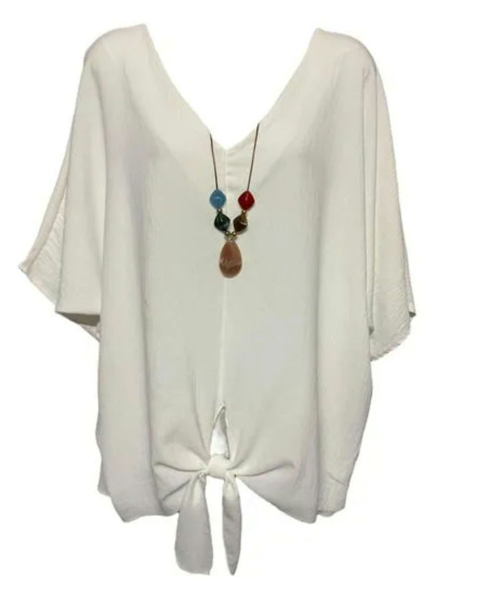 Thumbnail: Knoop top met ketting 