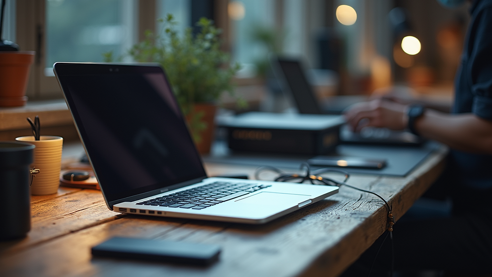 Vue rapprochée d’un MacBook en cours de réparation dans un atelier spécialisé