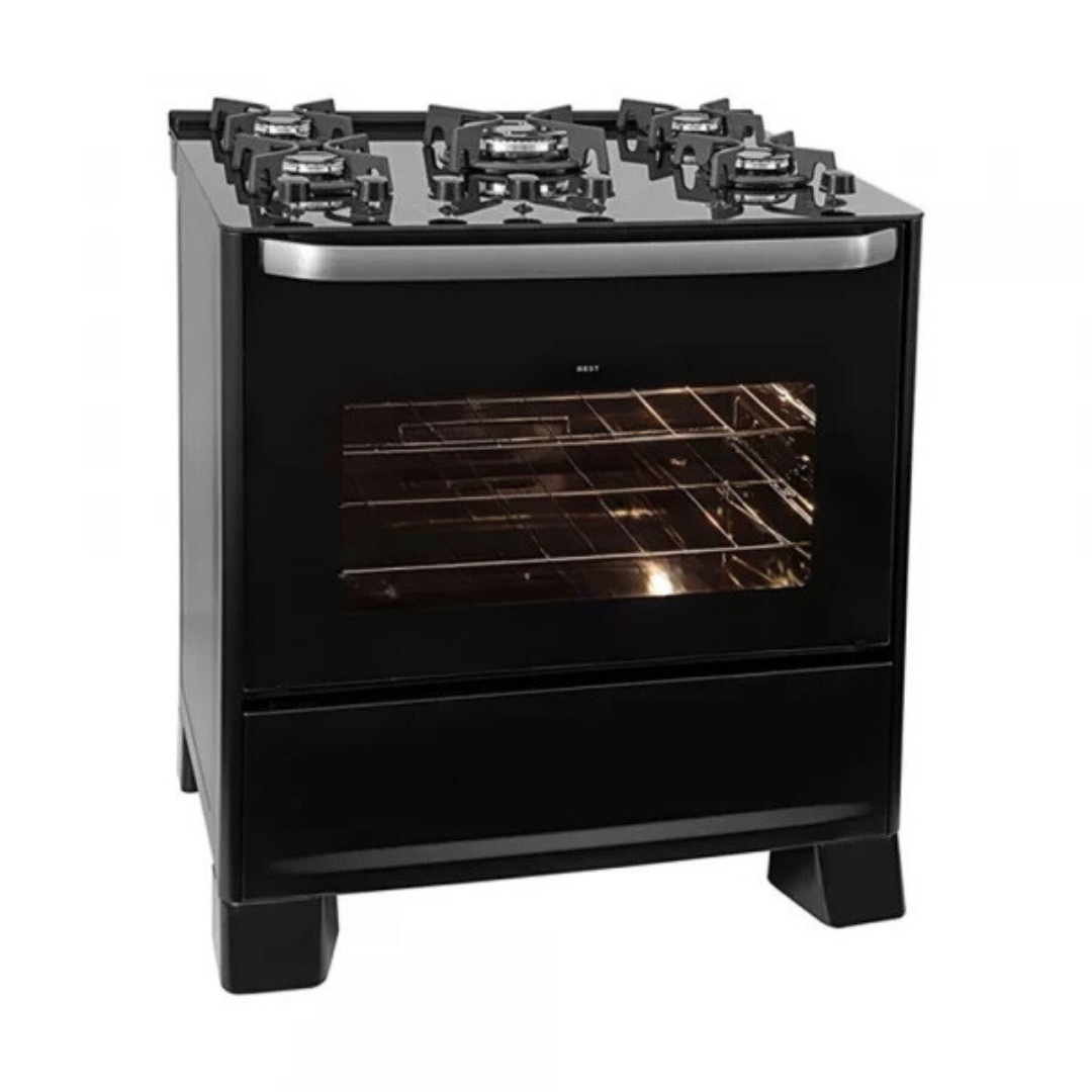 Fogão 5 Bocas Suggar Piso Best Glass Vidro