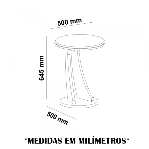 Miniatura: Mesa de Apoio Artely Tutti Preto