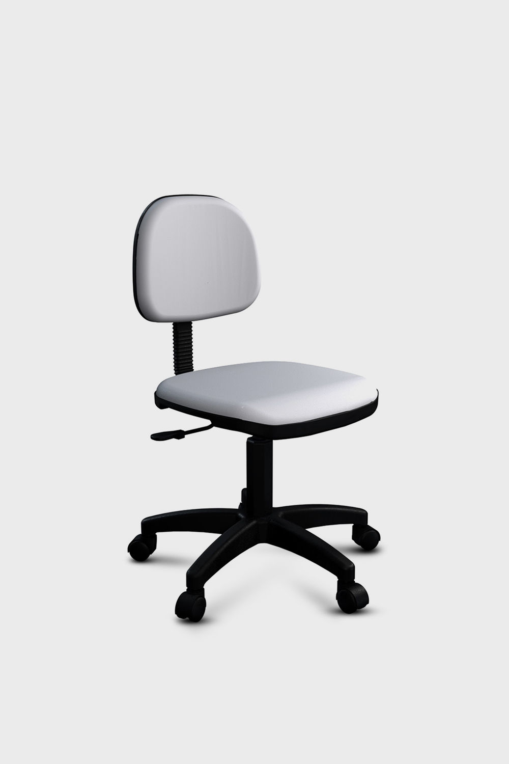 Cadeira Giratória Secretária Internauta Nylon Couro Branco