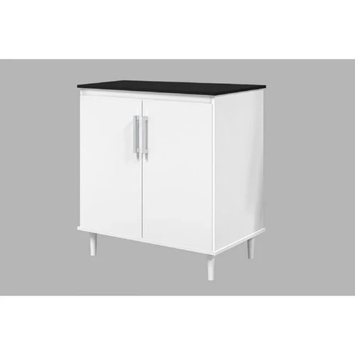 dm20素子白2黒2BS1 Balcão JA 2 Portas Duplo Branco/Preto | Salvador Móveis
