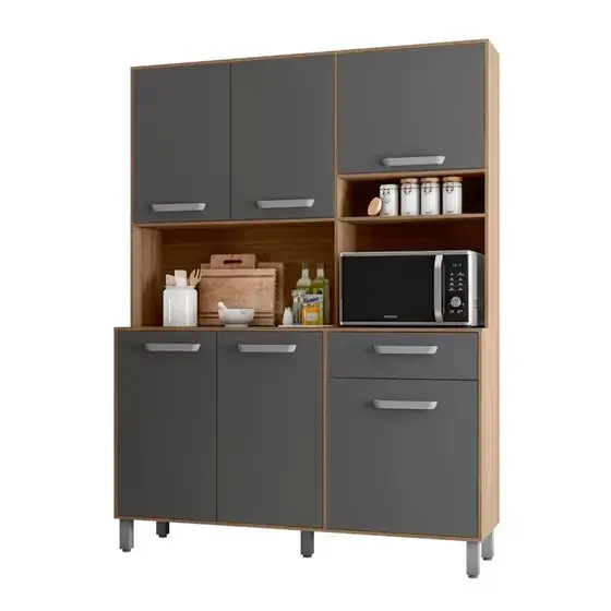 Miniatura: Kit Luara Poliman Chumbo/Carvalho