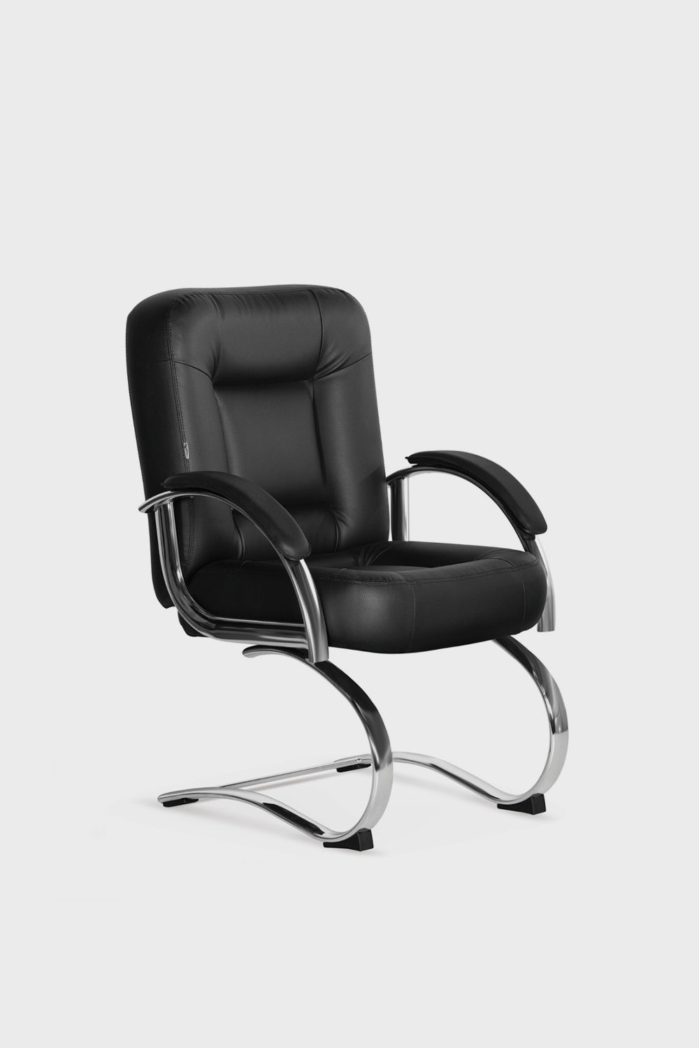 Cadeira Fixa Diretor Venire Martiflex S Couro Preto