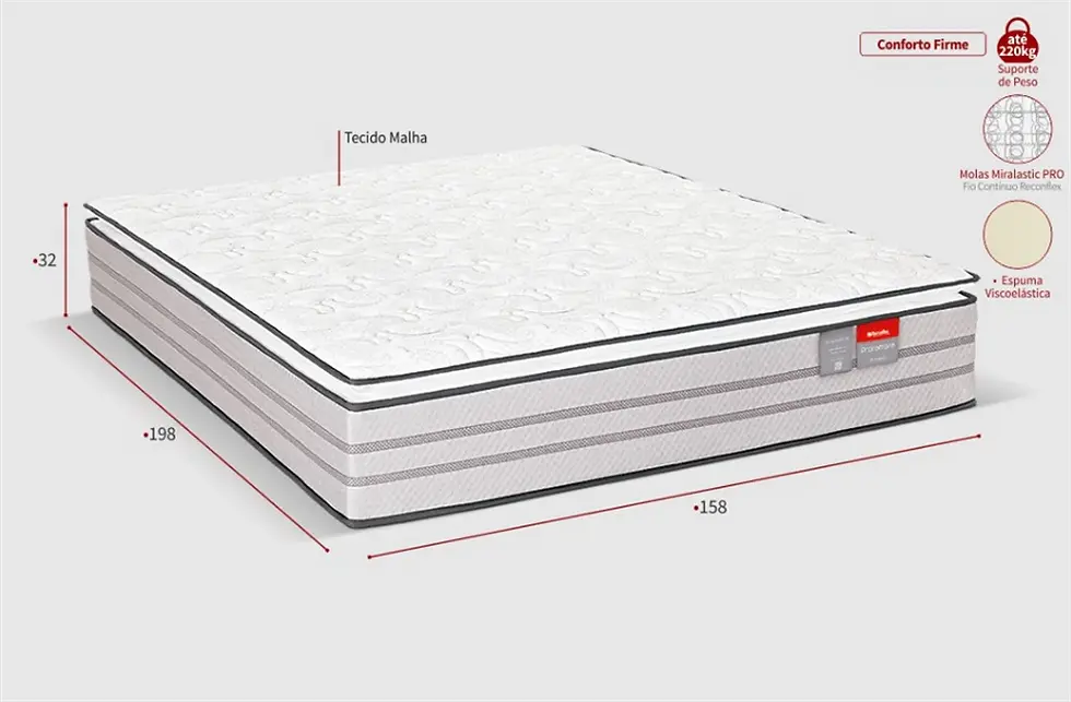 Miniatura: Colchão Molas Queen Reconflex Protettore Mira-Coil