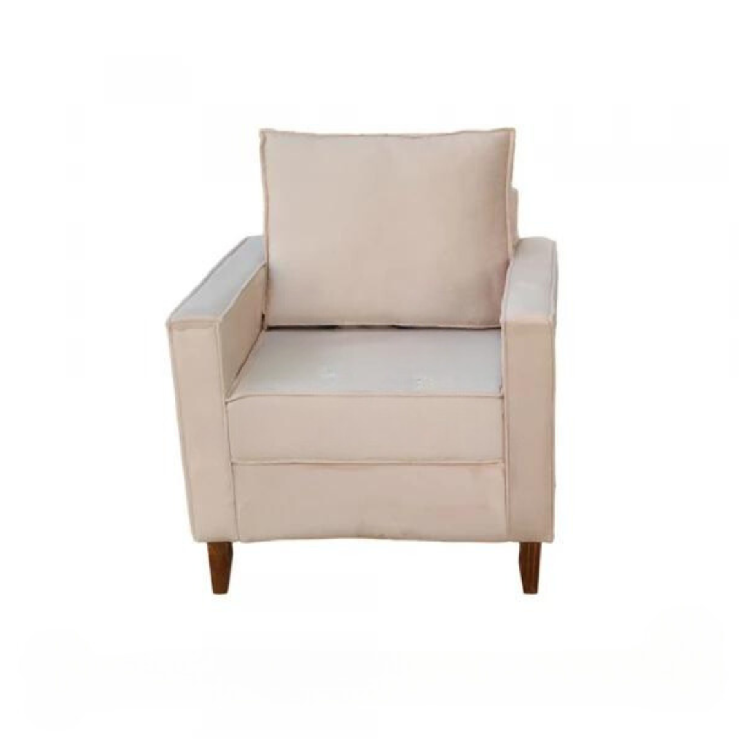 Poltrona Chanel Veludo Castor