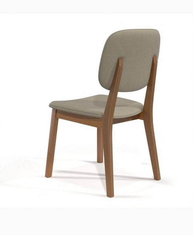 Miniatura: PAR de Cadeira Detroit Madeira Maciça/Linho