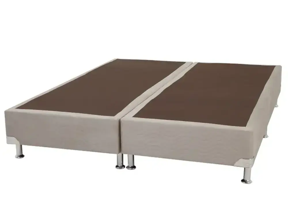 Base Box Casal Ortobom Sommier Bipartida Carmuça Bege