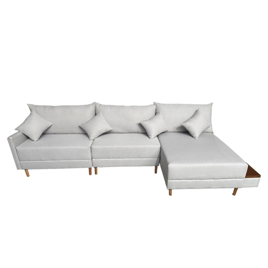 Sofá Chaise P Cinza Claro
