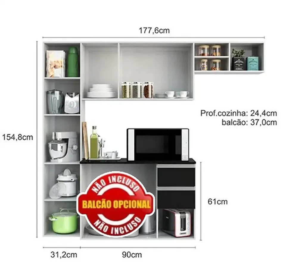 Miniatura: Cozinha Poliman Laura Branco