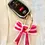 Thumbnail: Stripey Bow Resin Keyring