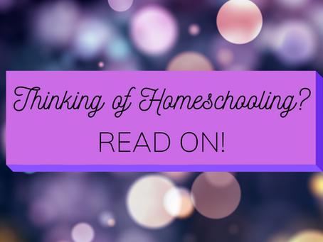 So you're thinking of homeschooling...