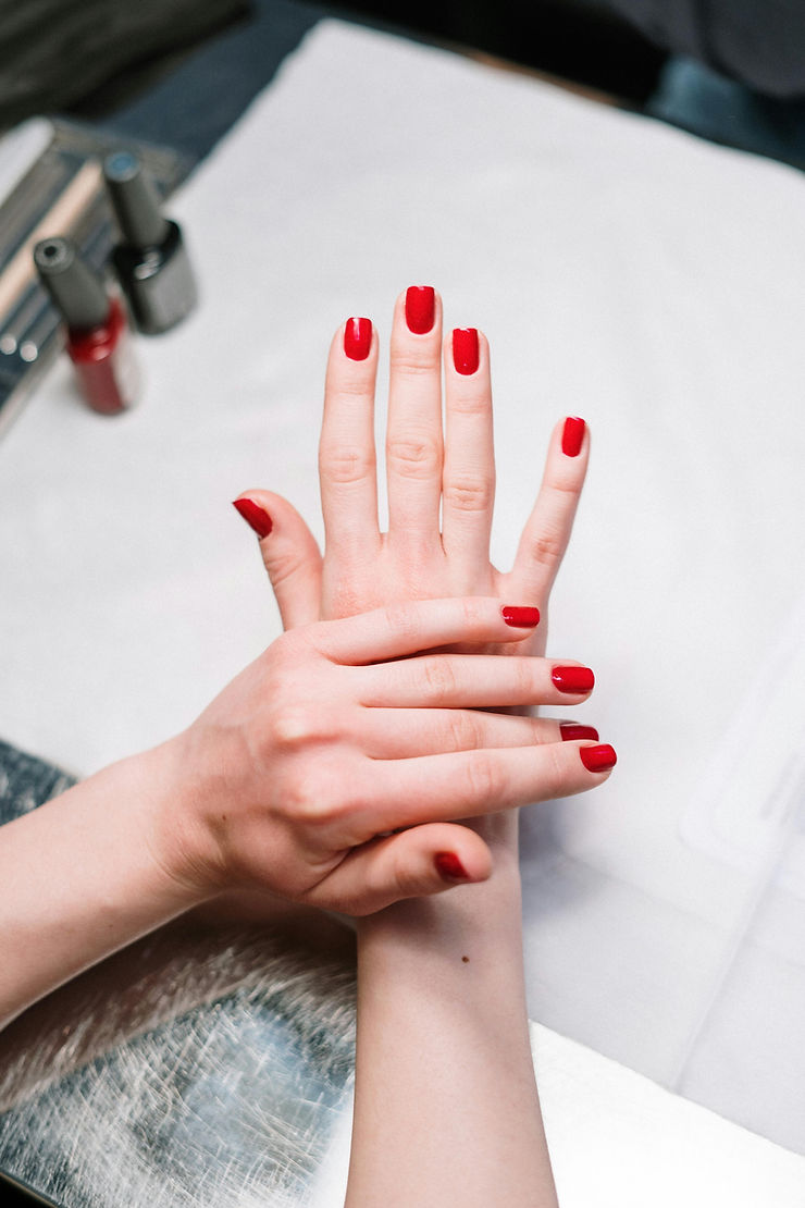 classic red nail polish for winter