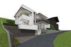 Haus in Wattenberg, Zufahrt, Garage und überdachter Eingang