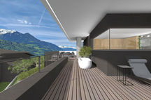 Haus im Inntal, Dachterrasse mit Badewanne im Freien