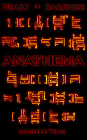 Rows of angular fiery glyphs