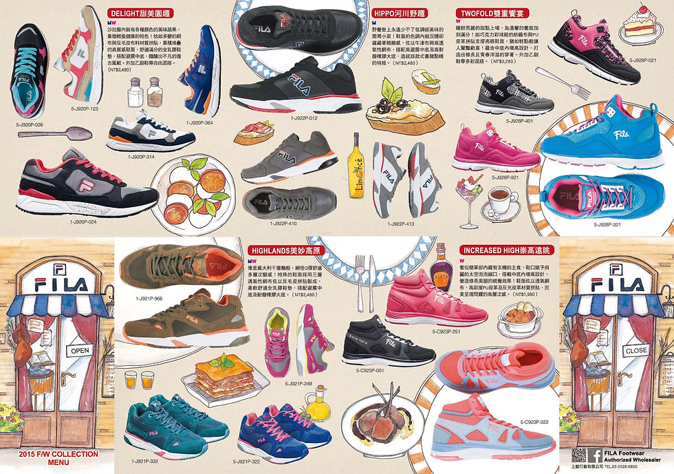 FILA Footwear, 型錄設計, 運動, 美食, 貪吃, 普羅米修斯, 烹飪