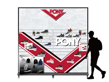 活力與動感:PONY品牌鞋牆展示的設計秘密