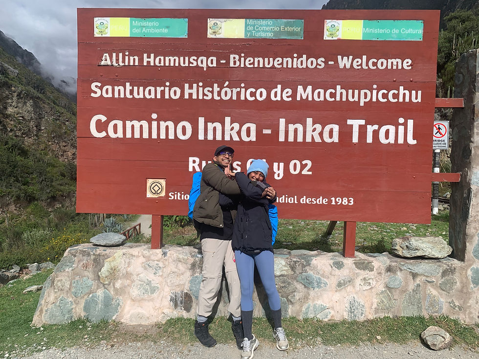 My brother and I at the start of the Inca Trail