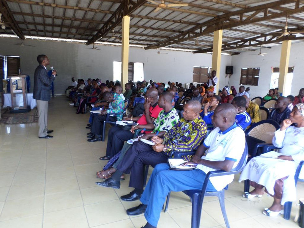 Training some Church leaders in Abidjan