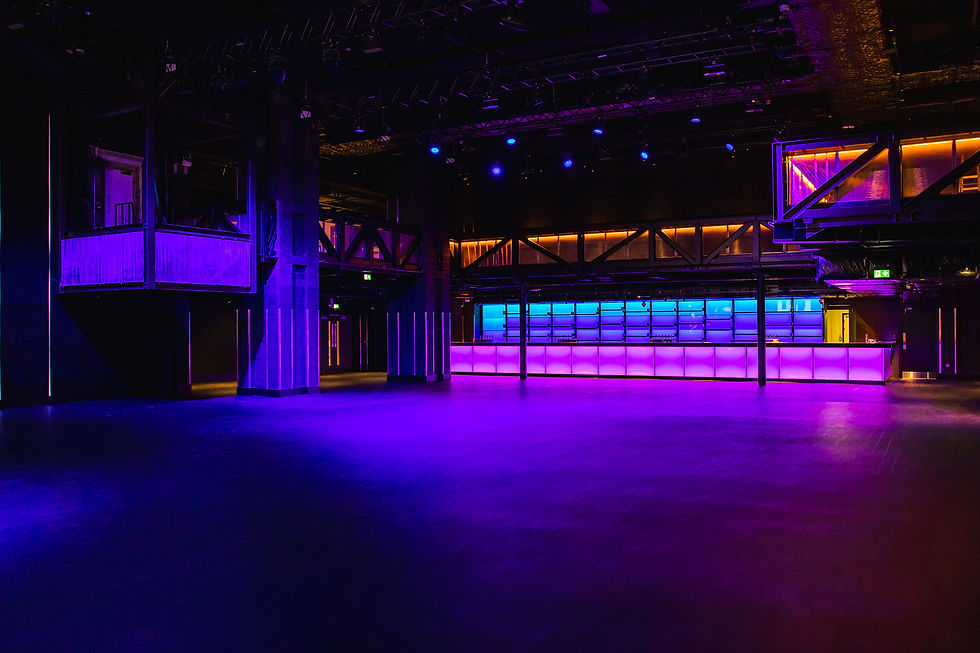 Applelec Projects RGB LED Light Sheet panels backlighting the HERE Bar designed by Archer Humphryes Architects